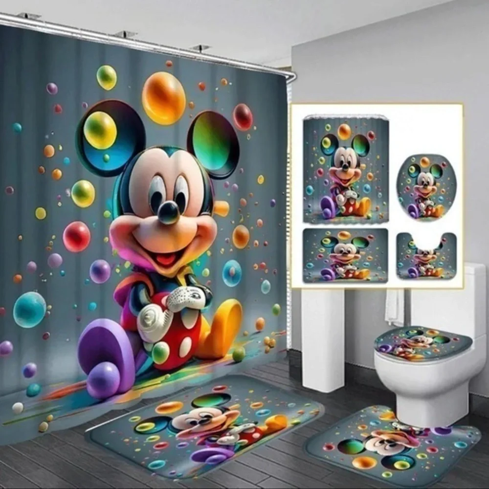 4pc Mickey Mouse Bathroom Set NWT